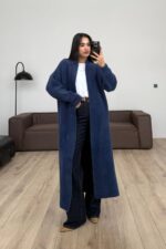 Sakallı Uzun Hırka Lacivert