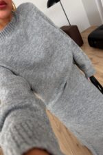 Hop Etekli Kazak Takım Gri - Görsel 2