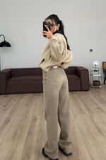 Util Kesik Paça Wide Leg Jean - Görsel 4