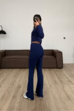 Cha Tayt Crop Takım Lacivert - Görsel 4