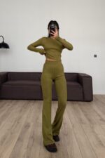 Cha Tayt Crop Takım Yeşil