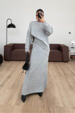 Hop Etekli Kazak Takım Gri