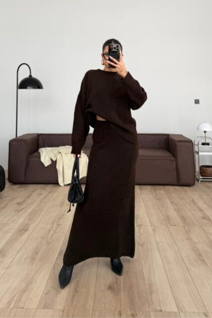 Hop Etekli Kazak Takım Acı Kahve