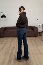 Toni Flare Lacivert Jean - Görsel 4