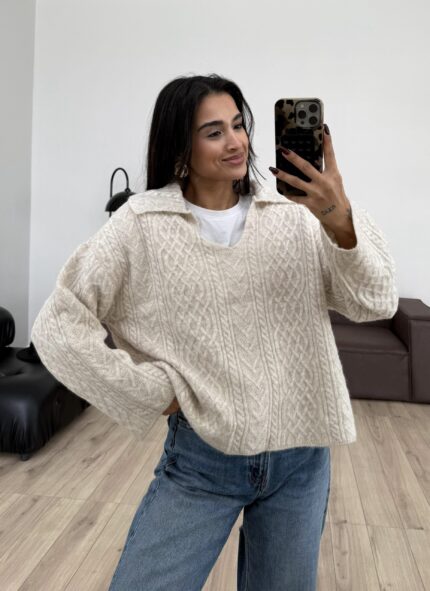 Polo Yaka Triko Kazak Taş