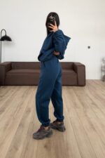 Paçası Lastikli Eşofman Altı Lacivert - Görsel 3