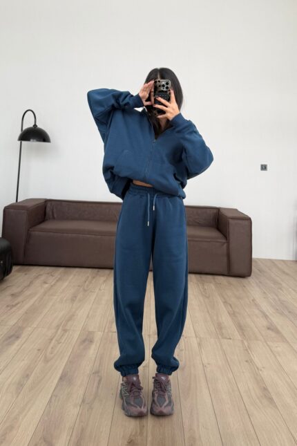 Paçası Lastikli Eşofman Altı Lacivert