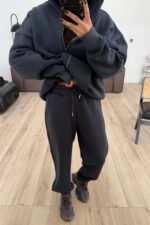 Paçası Lastikli Eşofman Altı Antrasit - Görsel 2