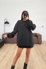 Balon Kol Triko Kazak Antrasit