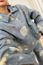 Çiçek Desenli Tasarım Ceket - Görsel 2