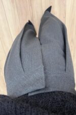 Yüksek Bel Kalın Kumaşlı Pantolon Antrasit - Görsel 2