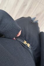 Triko Crop Hırka Etek Takım Siyah - Görsel 3