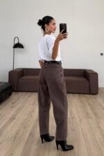 Koni Skater Yıkamalı Kahve Jean - Görsel 4