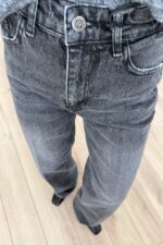 Samir Wide Leg Siyah Yıkama Jean - Görsel 3