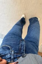 Toni Kesik Paçalı Lacivert Yıkamalı Jean - Görsel 3