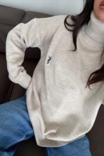 Boğazlı Oversize Kazak Taş - Görsel 2