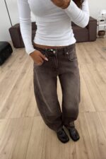 Anton Barrel Kahve Eskitme Jean - Görsel 2