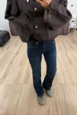 Toni Flare Lacivert Jean - Görsel 2