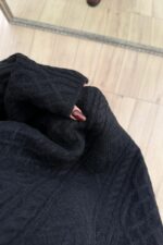 Polo Yaka Triko Kazak Siyah - Görsel 3