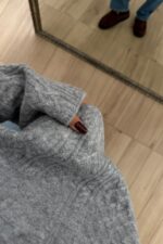 Polo Yaka Triko Kazak Gri - Görsel 3