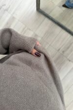 Yumuşak bisiklet Yaka Triko Kazak Vizon - Görsel 3