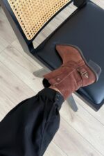 Pileli Paçası Düğmeli Şalvar Pantolon Siyah - Görsel 3