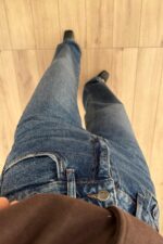 Ola Wide Leg Koyu Lacivert Jean - Görsel 3