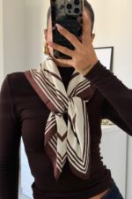 Rim Acı Kahve Eşarp