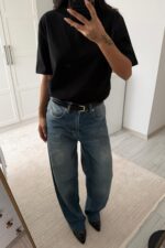 Sara Mavi Eskitme Ballon Jean - Görsel 2