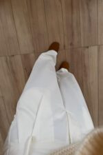 Yüksek Bel Ekru Pantolon - Görsel 3