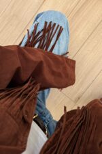 Püsküllü Süet Ceket Acı Kahve - Görsel 3