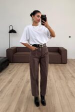 Koni Skater Yıkamalı Kahve Jean