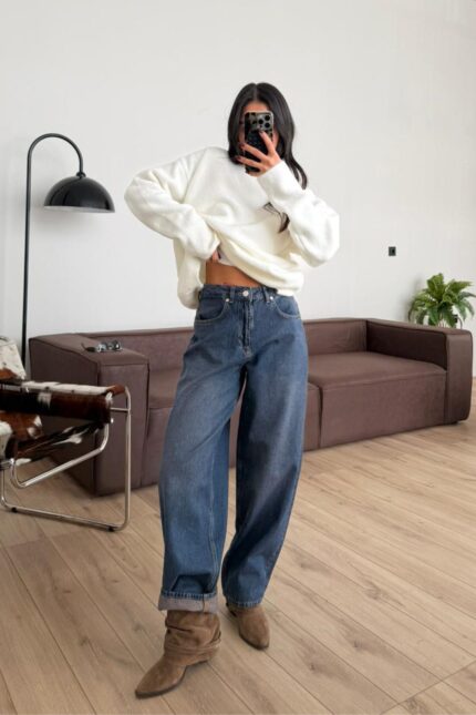 Yansıma Yıkamalı Ballon Jean