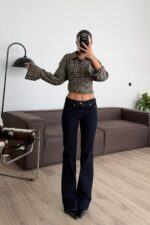 Bootcut Flare Koyu Lacivert Jean