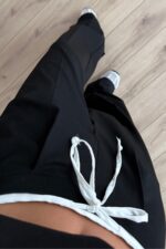 Biyeli Kumaş Pantolon Siyah - Görsel 3