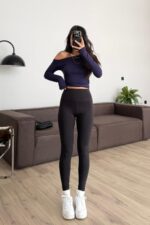 For Yüksek Bel Tayt Siyah