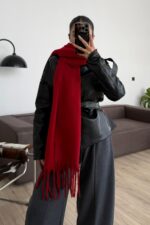 Yumuşak Dokulu Atkı Kırmızı