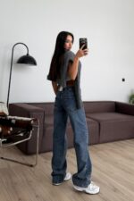Fory Wide Leg Yıkamalı Jean - Görsel 3