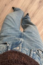 Wom Wide Leg Mavi Eskitme Jean - Görsel 2