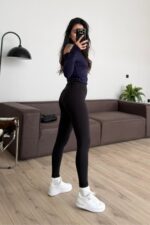 For Yüksek Bel Tayt Siyah - Görsel 3