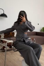 Tasarım Ceket Pantolon Takım Antrasit