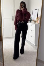 Dangi İspanyol Paça Siyah Jean