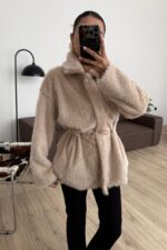 Beli Ayarlanabilir Sakallı Mont Bej - Görsel 2