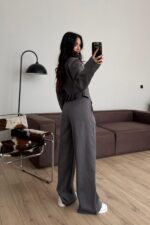 Tasarım Ceket Pantolon Takım Antrasit - Görsel 4