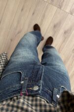 Verev Dikişli Dark Eskitme Jean - Görsel 3