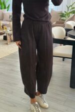 Fitilli Verev Kesim Triko Takım Acı Kahve - Görsel 3