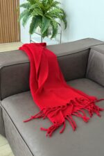 Yumuşak Dokulu Atkı Kırmızı - Görsel 2