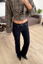 Bootcut Flare Koyu Lacivert Jean - Görsel 2