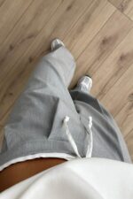 Biyeli Kumaş Pantolon Gri - Görsel 3