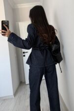 Dıa Blazer Kot Gömlek Lacivert - Görsel 4